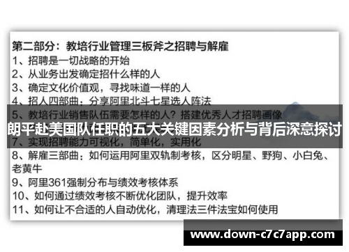 朗平赴美国队任职的五大关键因素分析与背后深意探讨