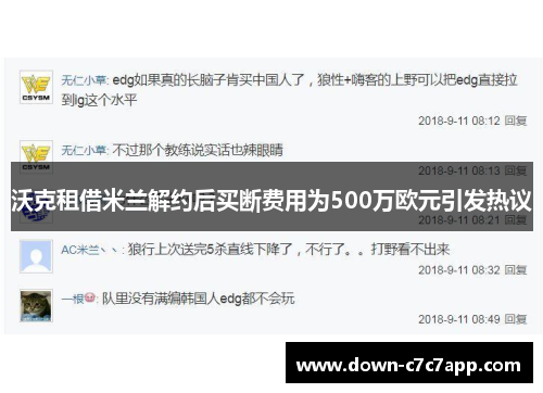 沃克租借米兰解约后买断费用为500万欧元引发热议